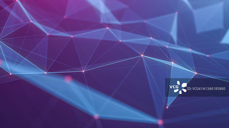 未来科技抽象背景3D渲染，用于商业科技广告的动态图形数字设计图片素材