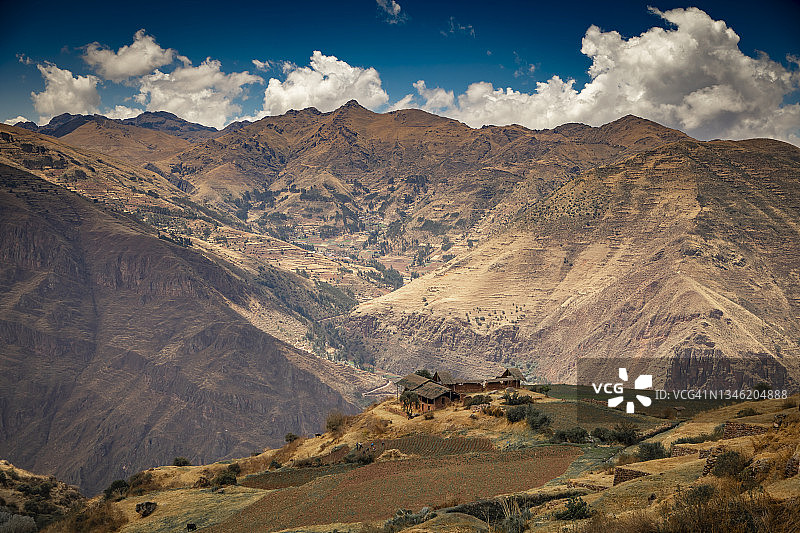 秘鲁库斯科圣谷的乌丘科斯科考古遗址图片素材