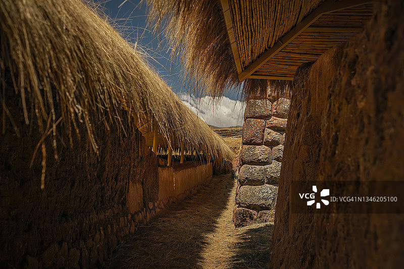 秘鲁库斯科圣谷的乌丘科斯科考古遗址图片素材