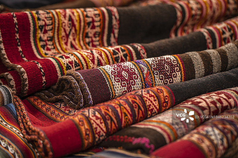 钦切罗市场，印加圣谷，库斯科 - 秘鲁图片素材