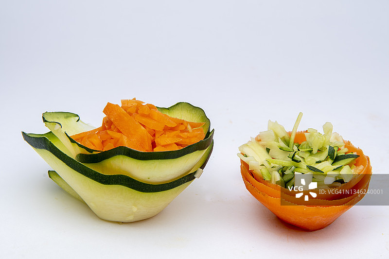 西葫芦胡萝卜沙拉图片素材