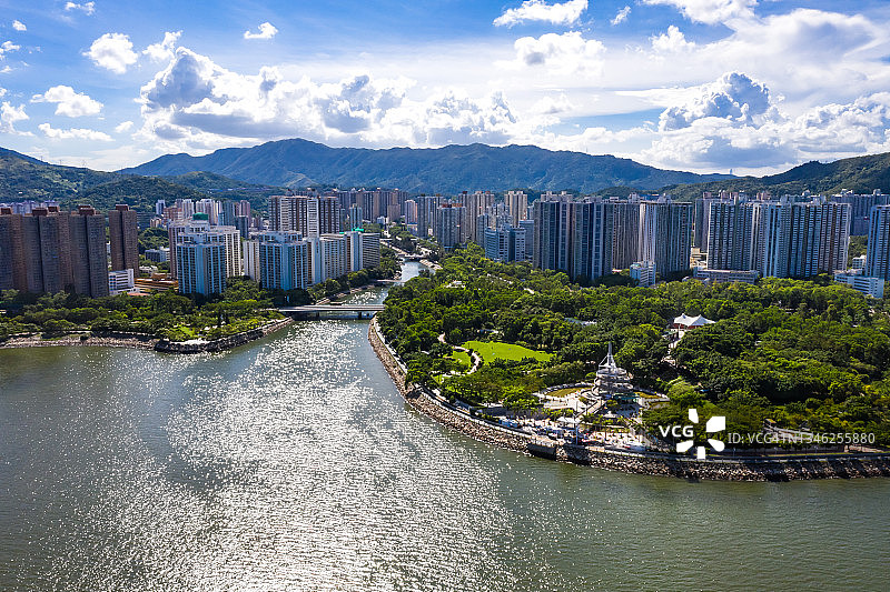 大埔住宅区航拍图图片素材