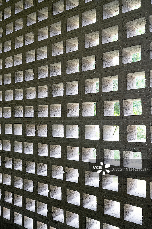 多孔方格墙图片素材