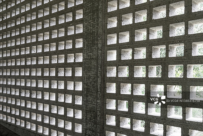 多孔方格墙图片素材