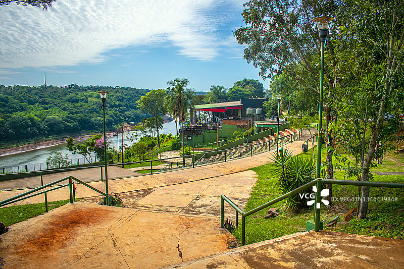 阿根廷伊瓜苏港三国边境圆形剧场图片素材