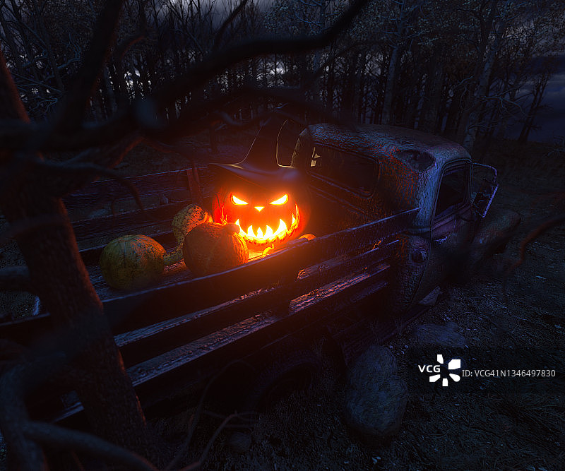 万圣节南瓜旧背景图片素材