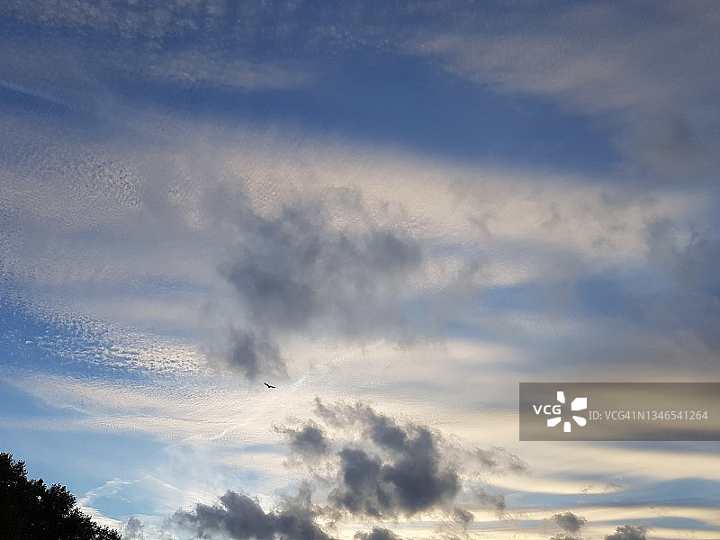 秋季阴天多云的天空景观图片素材