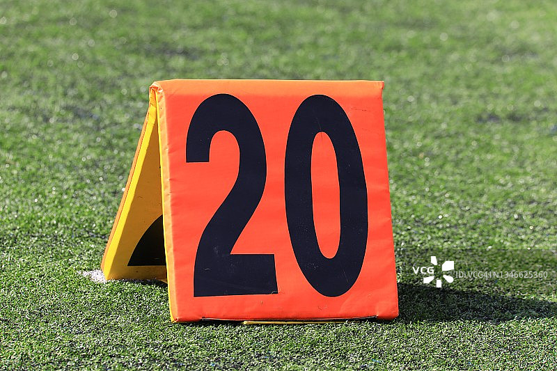 足球场上的码标图片素材