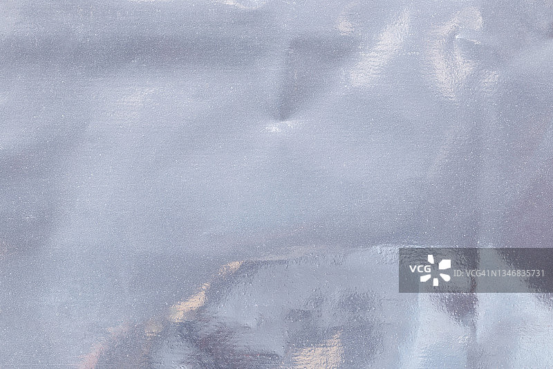 银色塑料箔背景特写图片素材