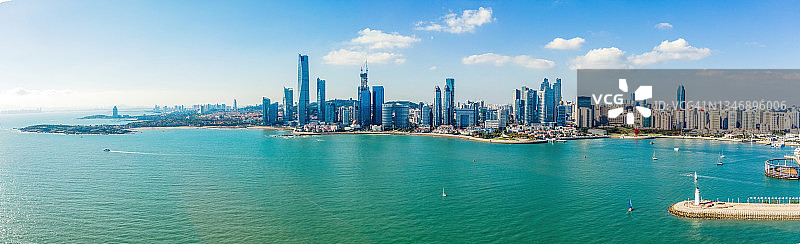 青岛城市天际线图片素材