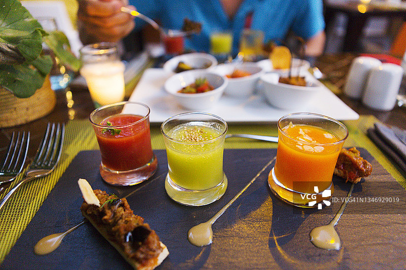 现代摩洛哥融合美食，马拉喀什，摩洛哥图片素材