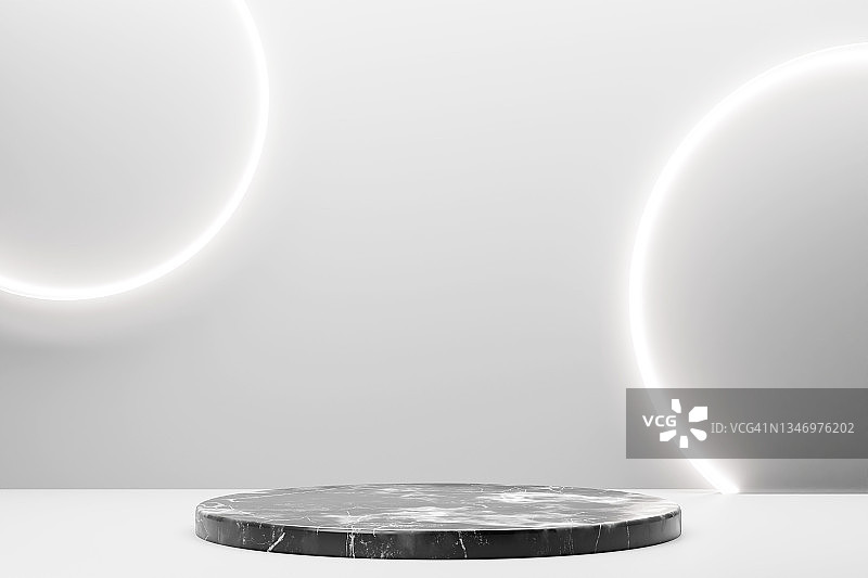 产品演示台，创意背景霓虹灯三维舞台图片素材