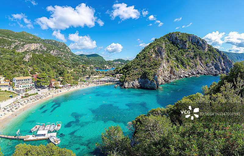 希腊科孚岛帕莱奥卡斯特里察图片素材