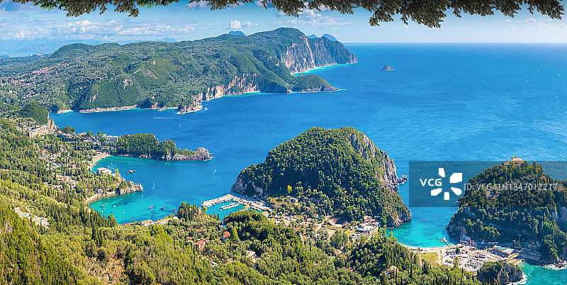 希腊科孚岛帕莱奥卡斯特里察图片素材