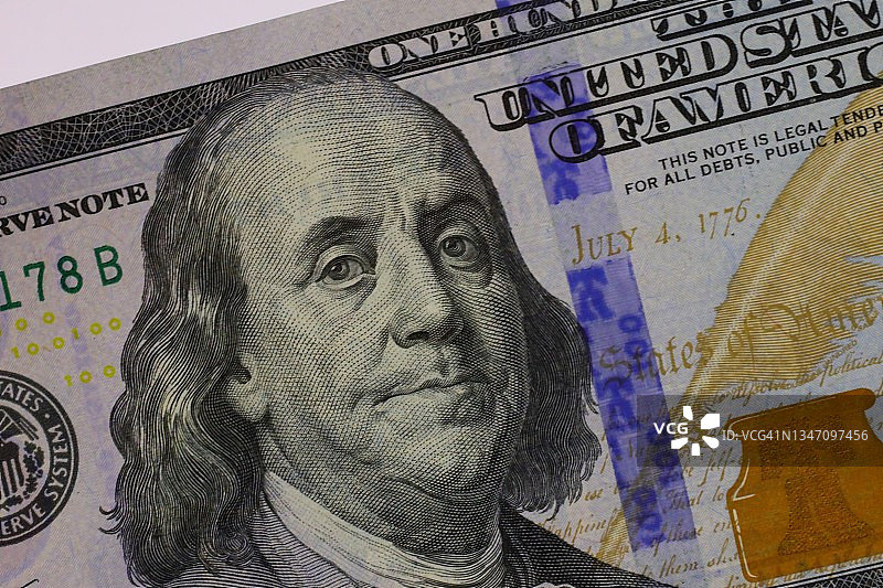 美元纸币特写图片素材