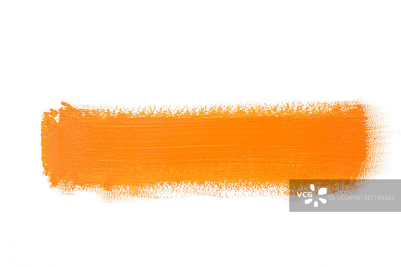 白色背景上的橙色笔触图片素材