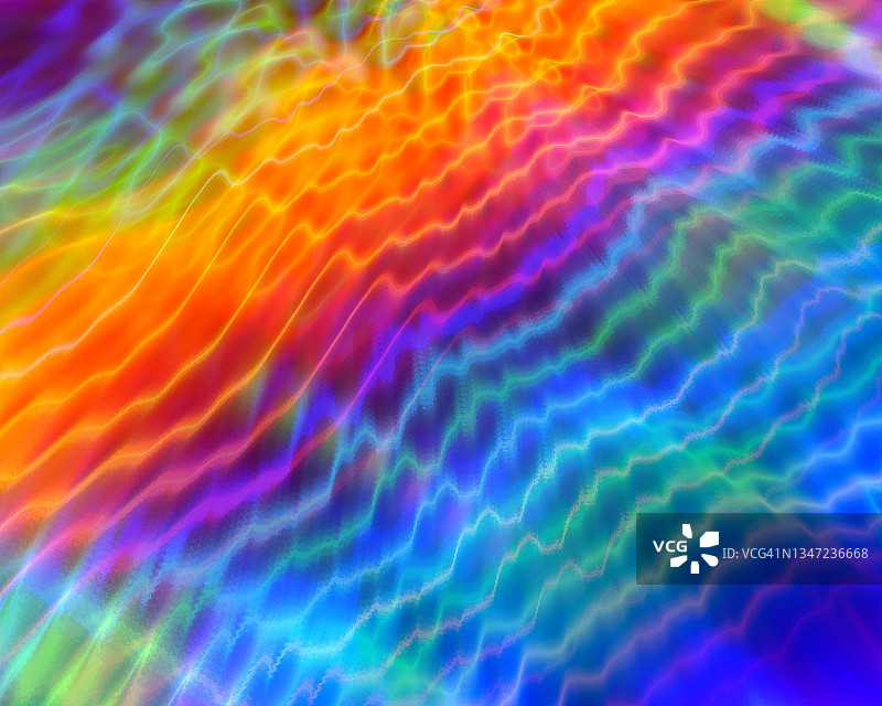 具有橙色蓝色绿色故障纹理背景的抽象中世纪几何形状图片素材