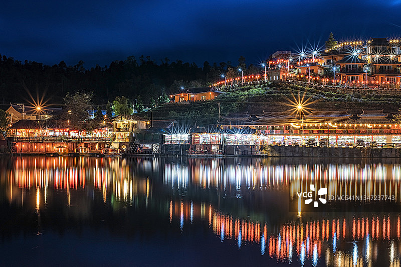 夜丰颂府泰爱村山景旅游景点图片素材