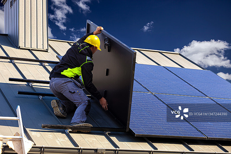 光伏装置安装图片素材