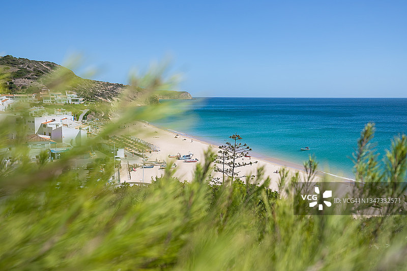 葡萄牙阿尔加维萨莱马渔村海滨图片素材