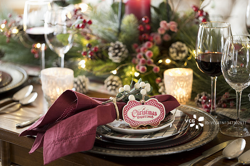 圣诞节节日餐桌图片素材