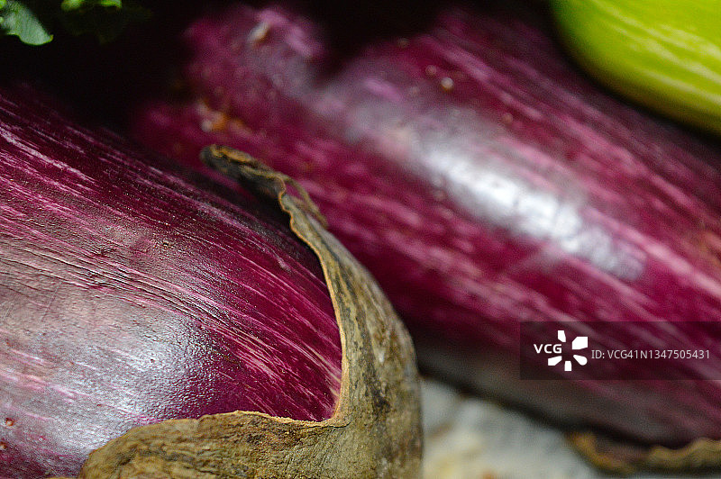 有机茄子特写图片素材