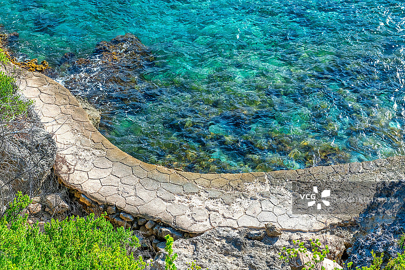 女人岛海岸的通道图片素材
