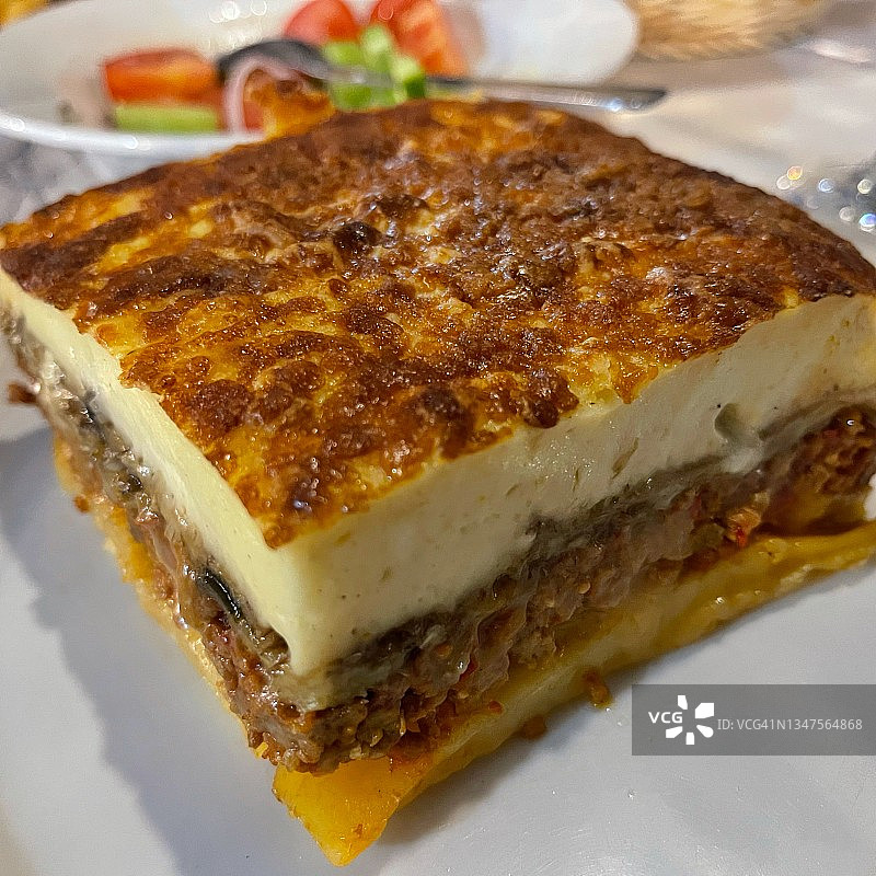 希腊沙拉佐穆萨卡图片素材