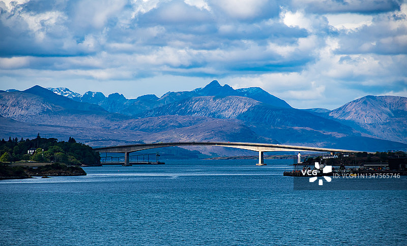 苏格兰内赫布里底群岛斯凯岛大桥图片素材
