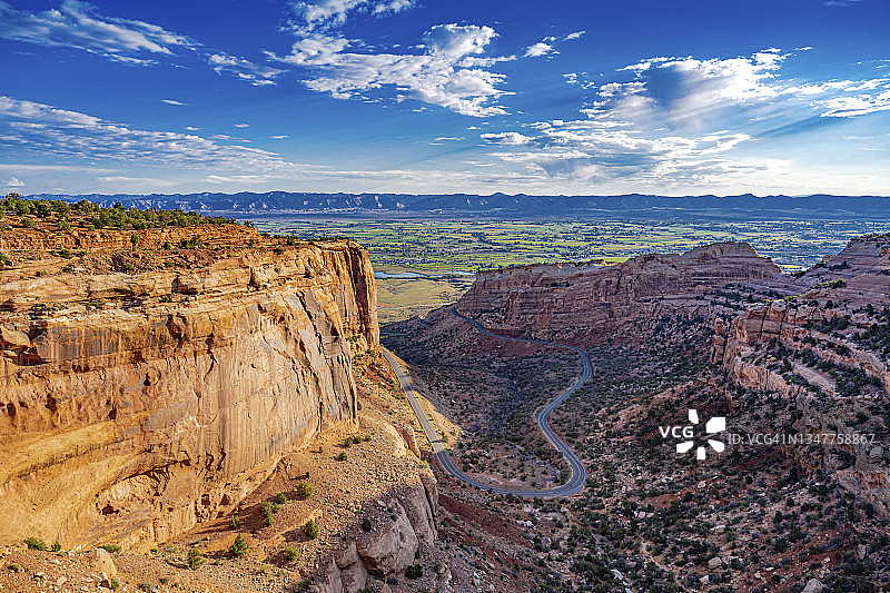 科罗拉多国家纪念碑的道路图片素材