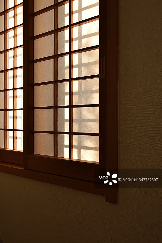 日式纸质障子窗图片素材