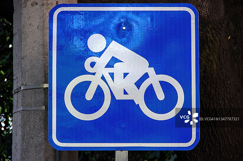 自行车道标志图片素材