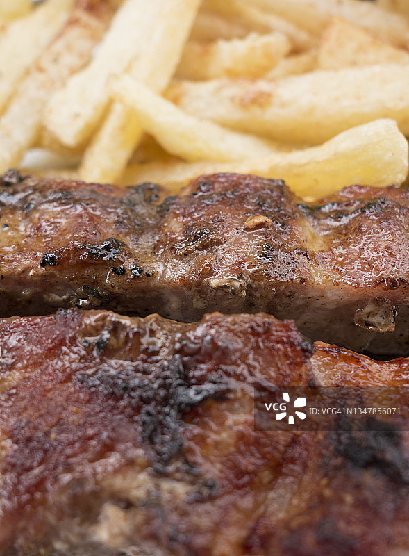 薯条烤肉图片素材