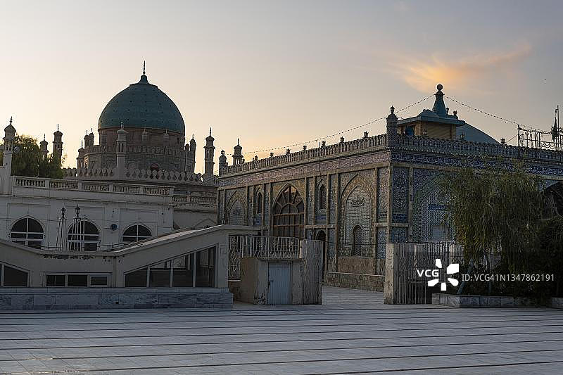 阿富汗坎大哈艾哈迈德·沙·杜兰尼陵墓的斗篷神殿图片素材