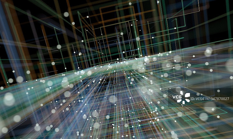 科技线条与粒子图片素材