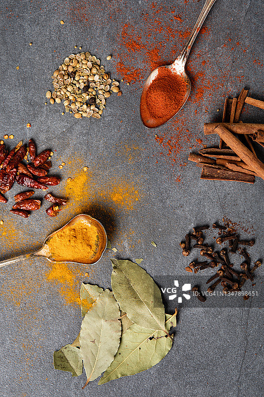 胡椒、咖喱粉、调味品图片素材
