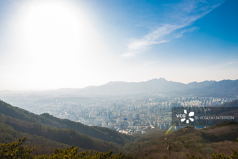 韩国首尔市鸟瞰图图片素材