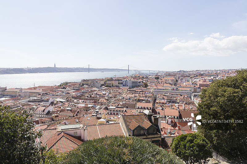 里斯本天际线与特茹河风光图片素材