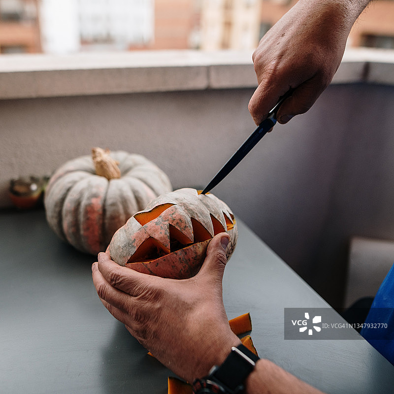 万圣节南瓜雕刻图片素材