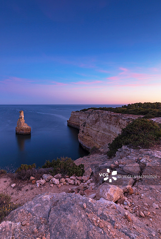 葡萄牙阿尔加维海岸日落美景图片素材