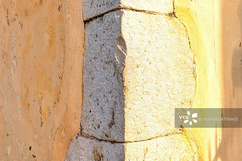 墨西哥巴利亚多利德的石墙细节图片素材