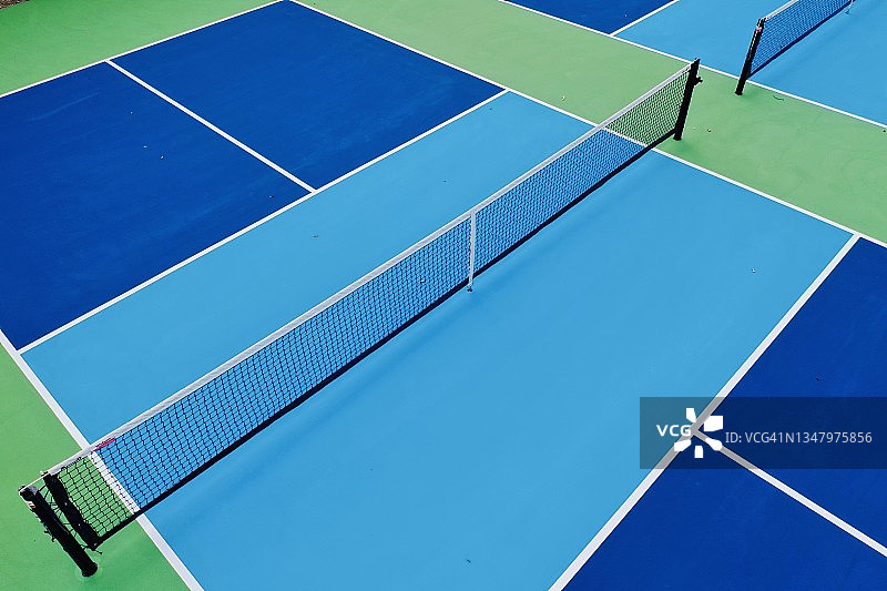 德克萨斯州匹克球场无人机视角几何形状图片素材