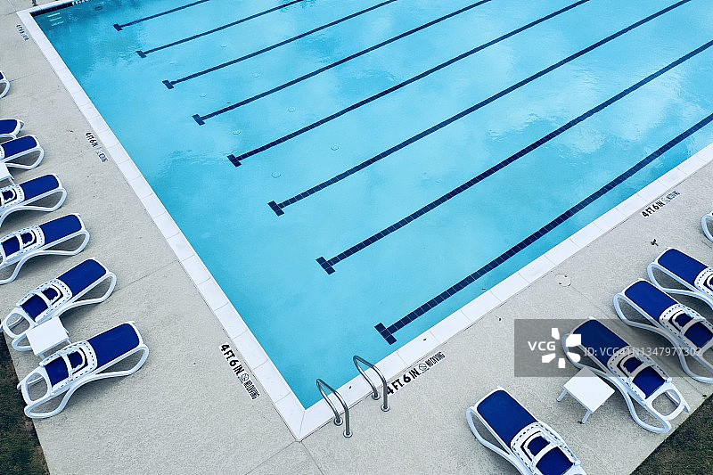 德克萨斯州公共游泳池无人机航拍图片素材