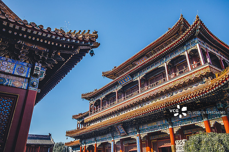 北京雍和宫喇嘛寺图片素材