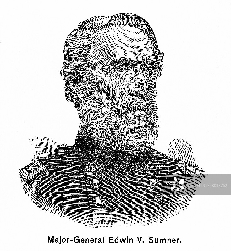 埃德温·沃斯·萨姆纳将军肖像（美国陆军军官）图片素材