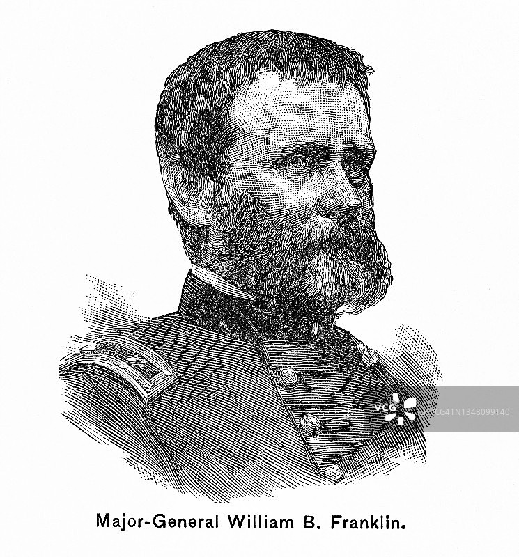 美国陆军军官威廉·布厄尔·富兰克林将军肖像图片素材