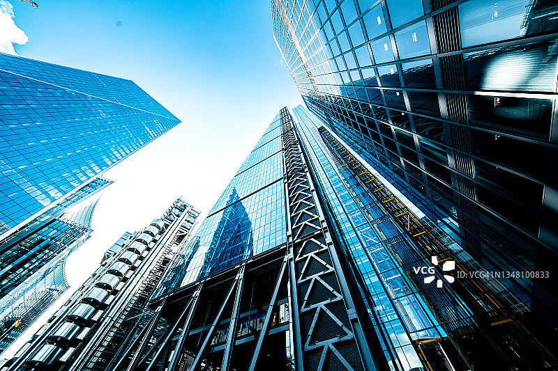 英国伦敦金融城的商业建筑图片素材
