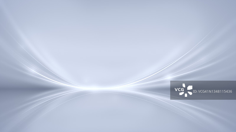 灰色科技背景与明亮的弯曲科技线条图片素材