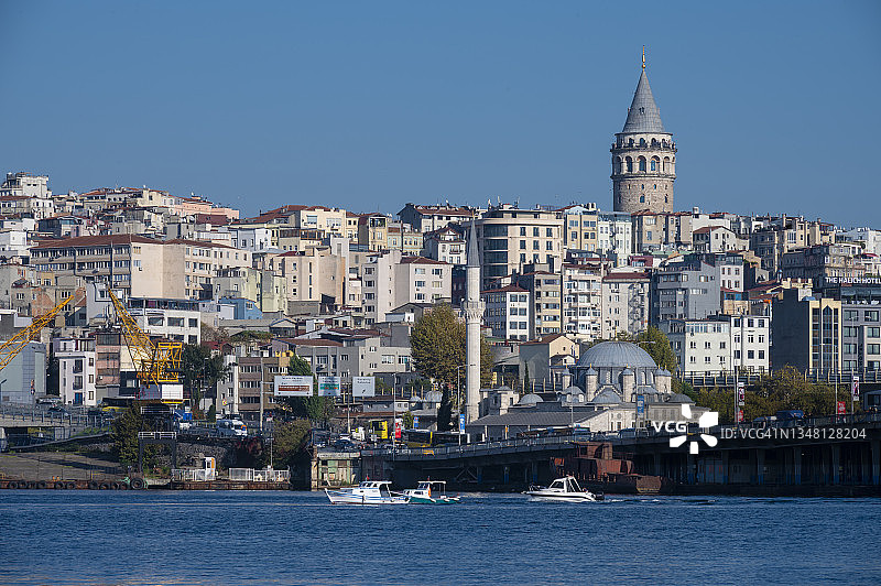 伊斯坦布尔金角湾沿岸风光图片素材