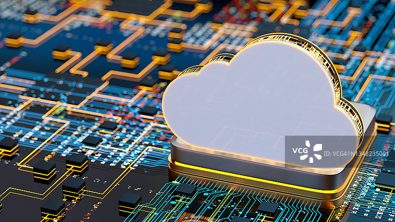 抽象的云计算技术概念图片素材